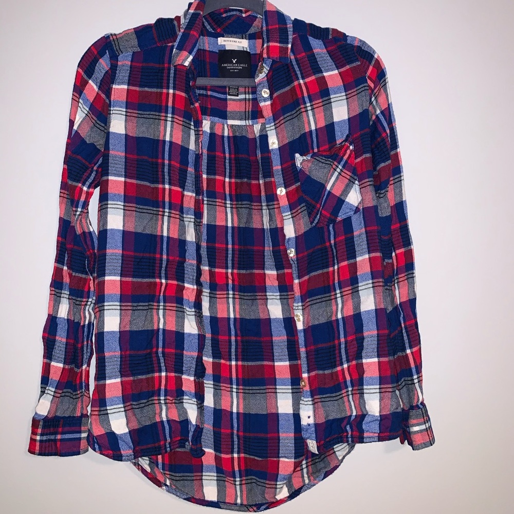 Red white and blue flannel